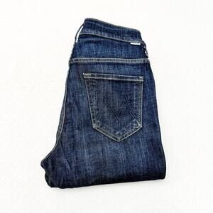 Mother Insider Crop Step Fray Speed Racer Dark Wash Denim Jeans SIze 29